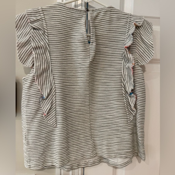 Striped Ruffle Sleeve Top - Picture 3 of 4